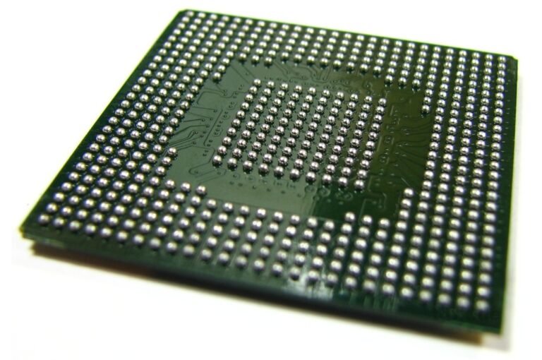 cpu bga en gros plan