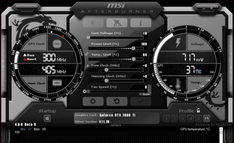 Vitesse d'horloge GPU de la mémoire ou du core-Quelle différence-afterburner