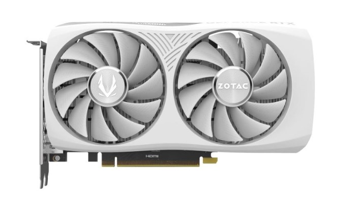 Zotac Gaming GeForce RTX 4060 Twin Edge OC White Edition4 Meilleures cartes graphiques RTX 4060-
