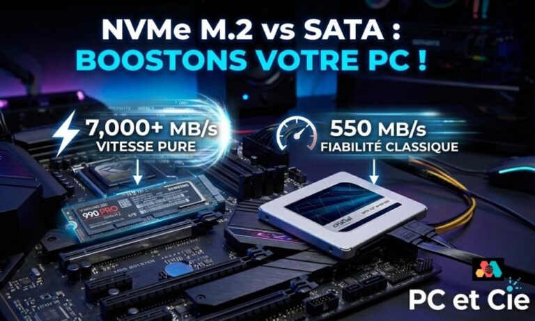 SSD NVMe ou SATA pour booster vitesse pc