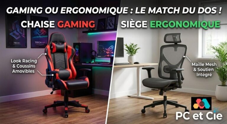 Chaise gaming ou siège ergonomique : que choisir
