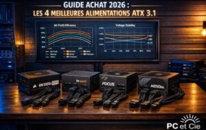 Comparatif des 4 meilleures alimentations ATX 3.1 Corsair, be quiet!, Seasonic et MSI sur le banc de test PC et Cie