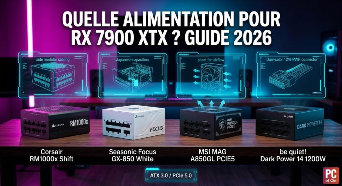 Quelle Alimentation pour RX 7900 XTX ? Meilleur Choix 2026